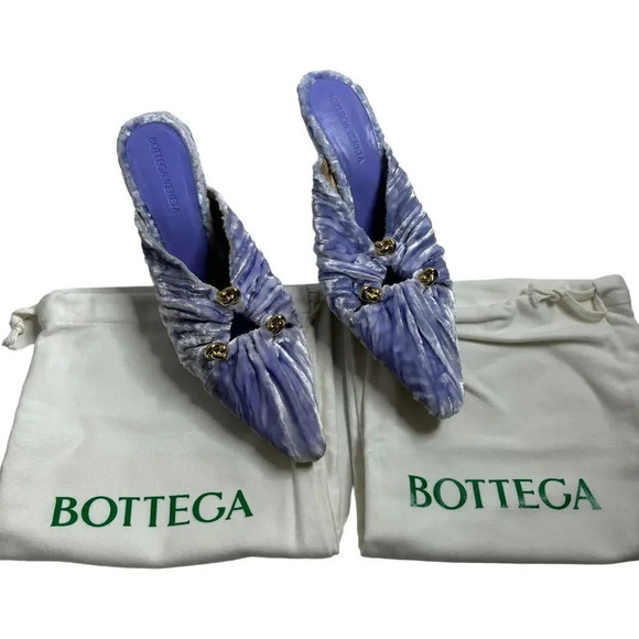 Bottega Veneta Bunnie Velvet Mule Pump Lavender Purple Size 7 - Picture 2 of 7